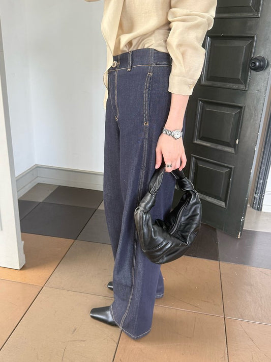 Tab Wide-Leg Denim