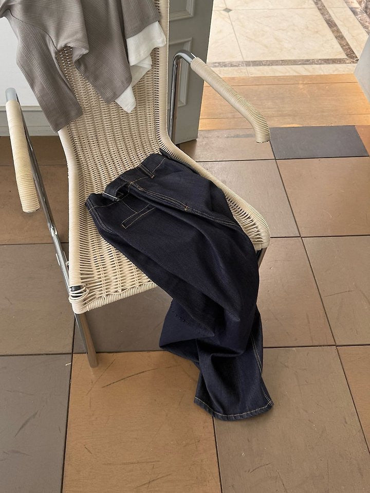 Tab Wide-Leg Denim