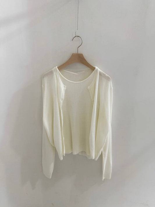 레아 린넨가디건 Set