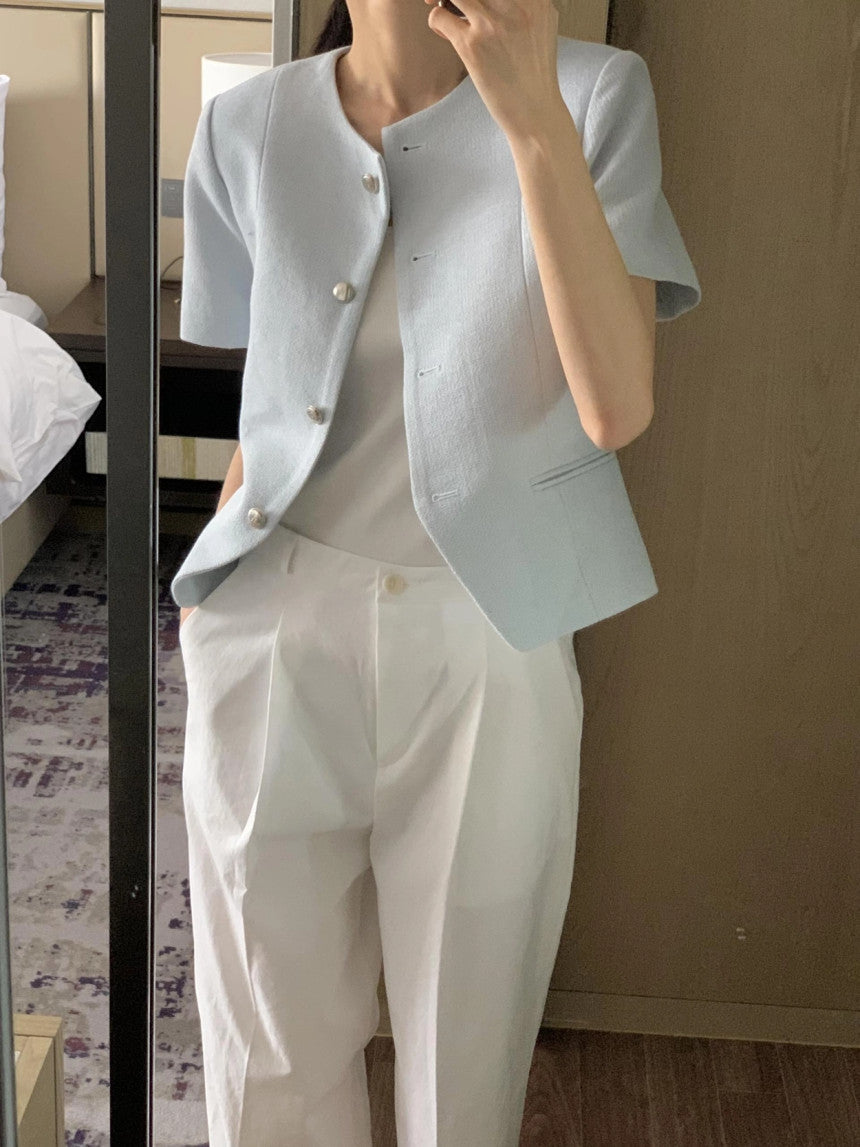 무어 반팔트위드자켓
