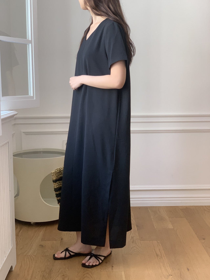 데미안 벨티드 롱 원피스