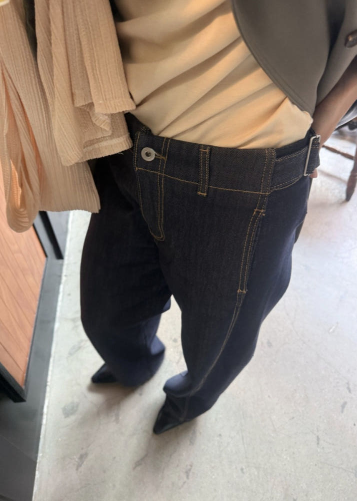 Tab Wide-Leg Denim
