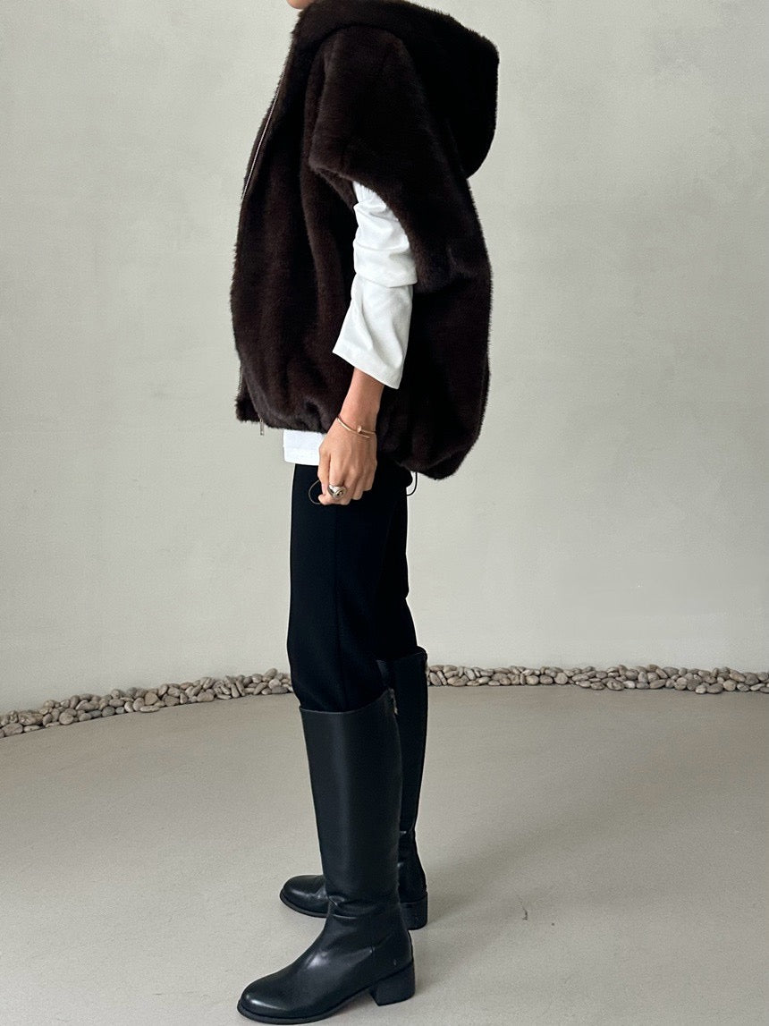 Robe  Eco-fur vest